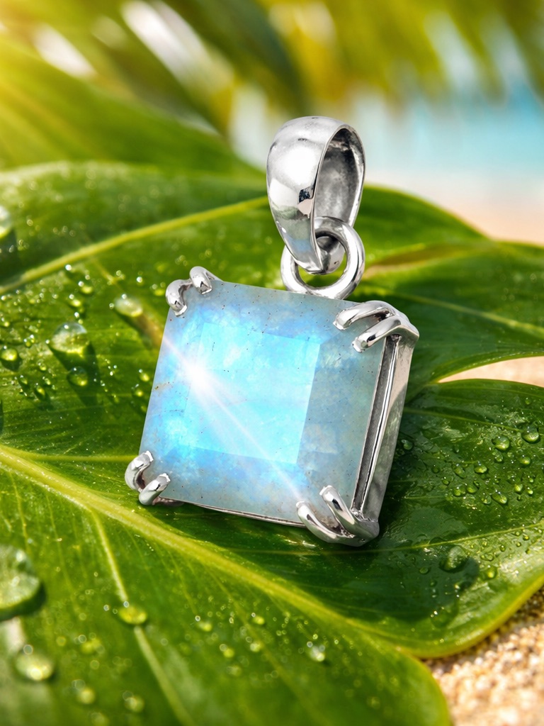 New! Rainbow Moonstone Necklace